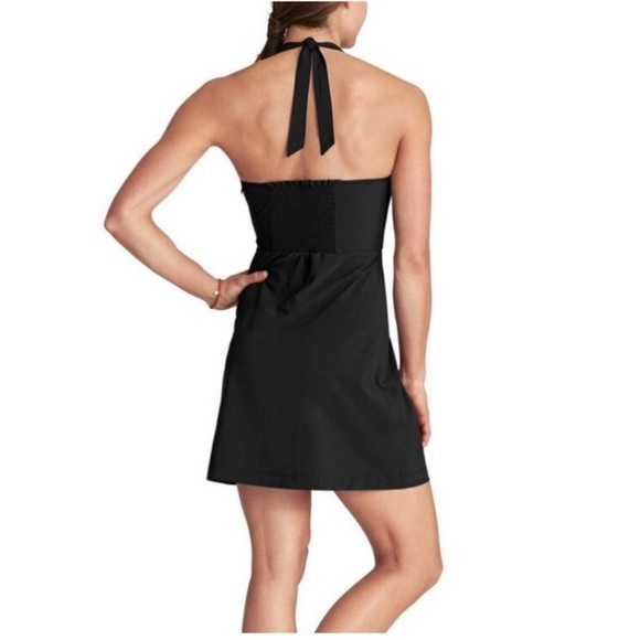 Athleta Womens Black Stretch Athleisure Dress Mini Length Long Sleeve Size S - Picture 2 of 11